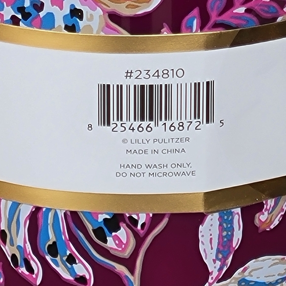 Lilly Pulitzer Floral Tumbler with Gold Lid - Amerena Cherry Tropical 24oz - Picture 3 of 7
